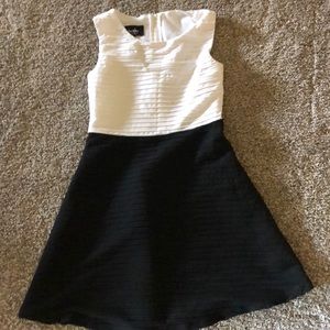 Formal black and white dress